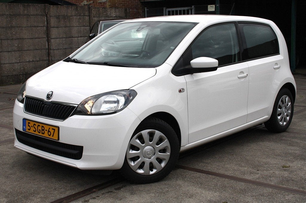 Skoda CITIGO 1.0 Greentech Sprint / NAP / Cruise / Airco / 5, Auto's, Euro 5, Gebruikt, Met garantie (alle), Wit