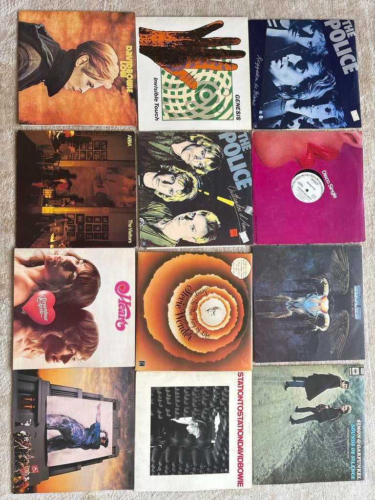 Diverse LP's: The Police, David Bowie, Genesis, Heart, Stevi, Cd's en Dvd's, Vinyl | Pop, Ophalen of Verzenden, 1970 - 1979, Gebruikt