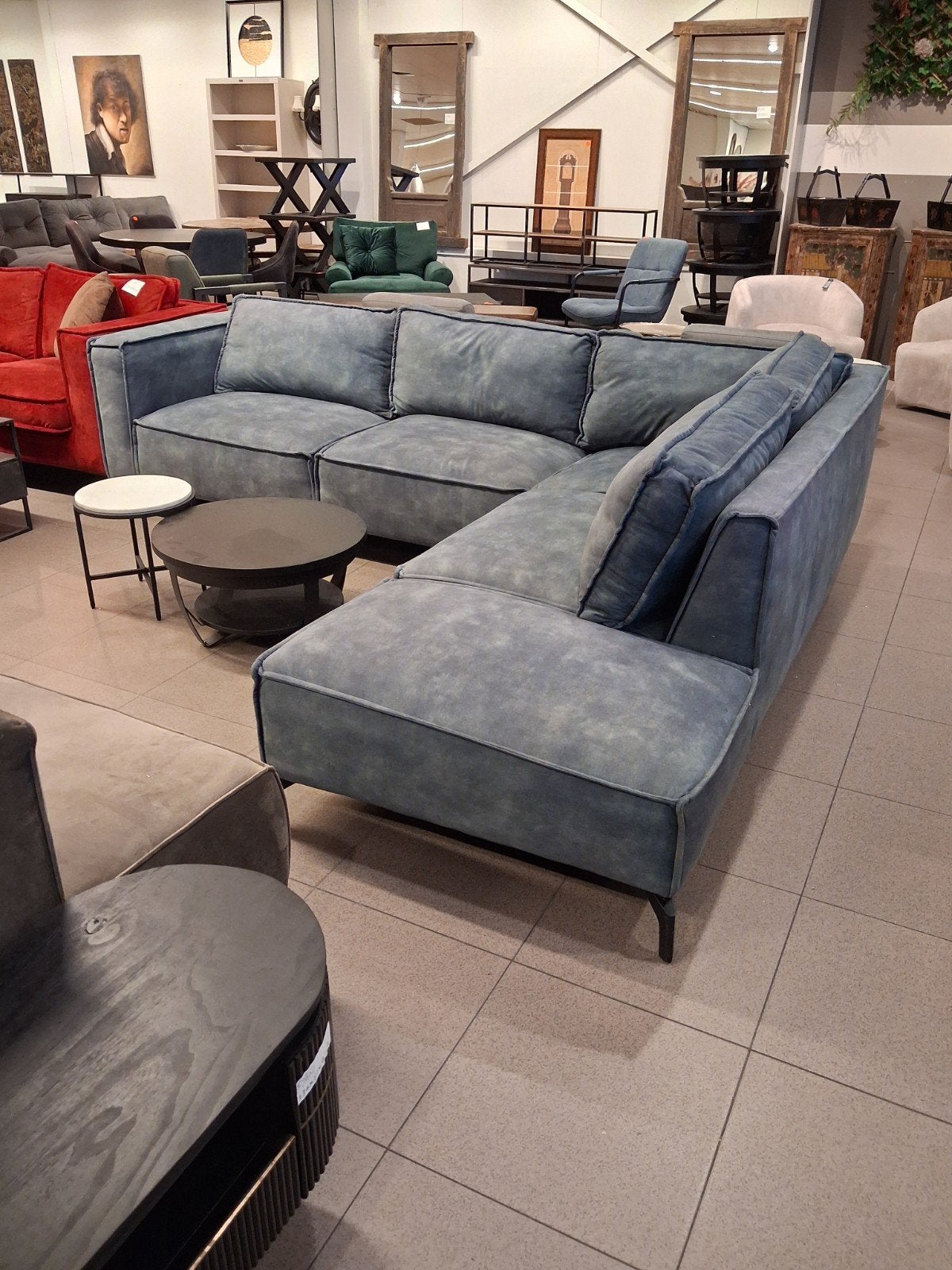 nieuwe hoekbank adore velvet petrol 295x245cm €750, Ophalen, Blauw, ., Nieuw