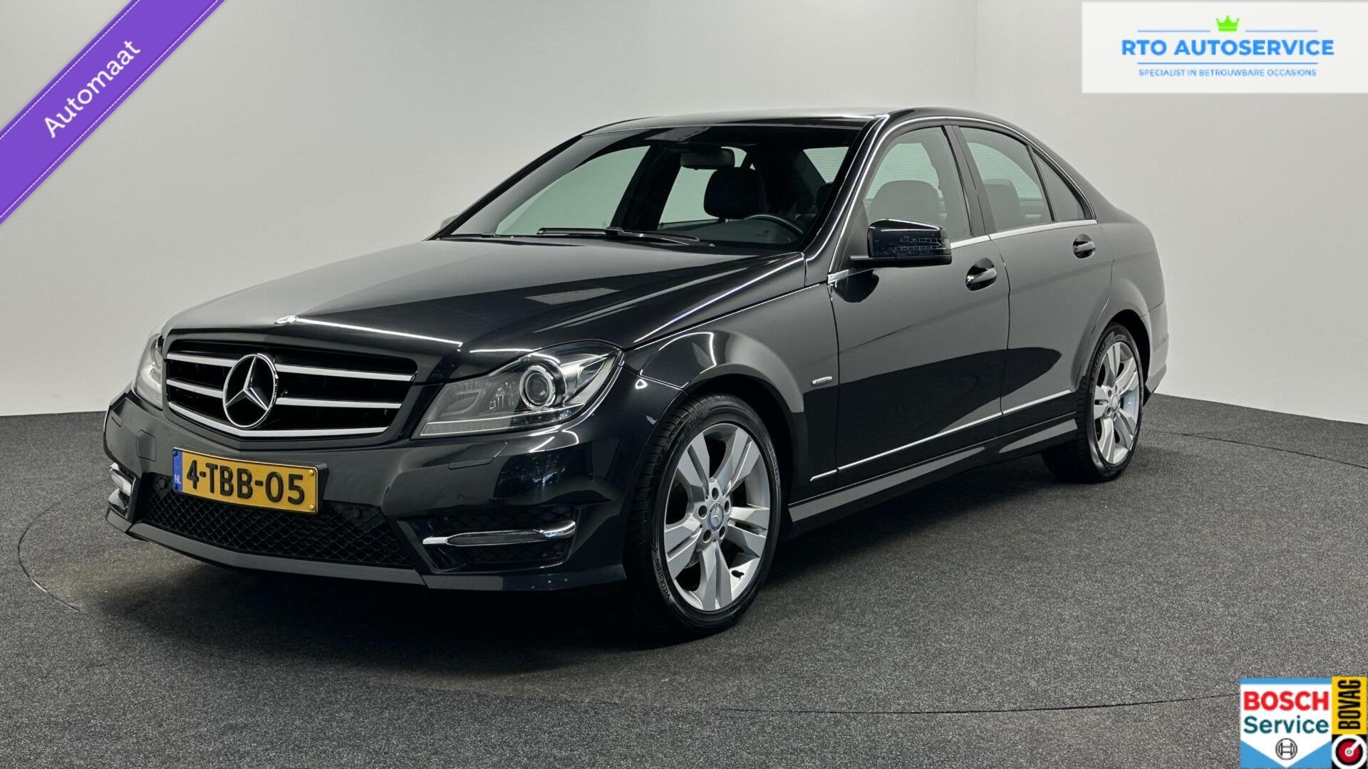 Mercedes-Benz C-klasse 180 Ambition Avantgarde AMG XENON TRE, Achterwielaandrijving, Met garantie (alle), Zwart, Sedan