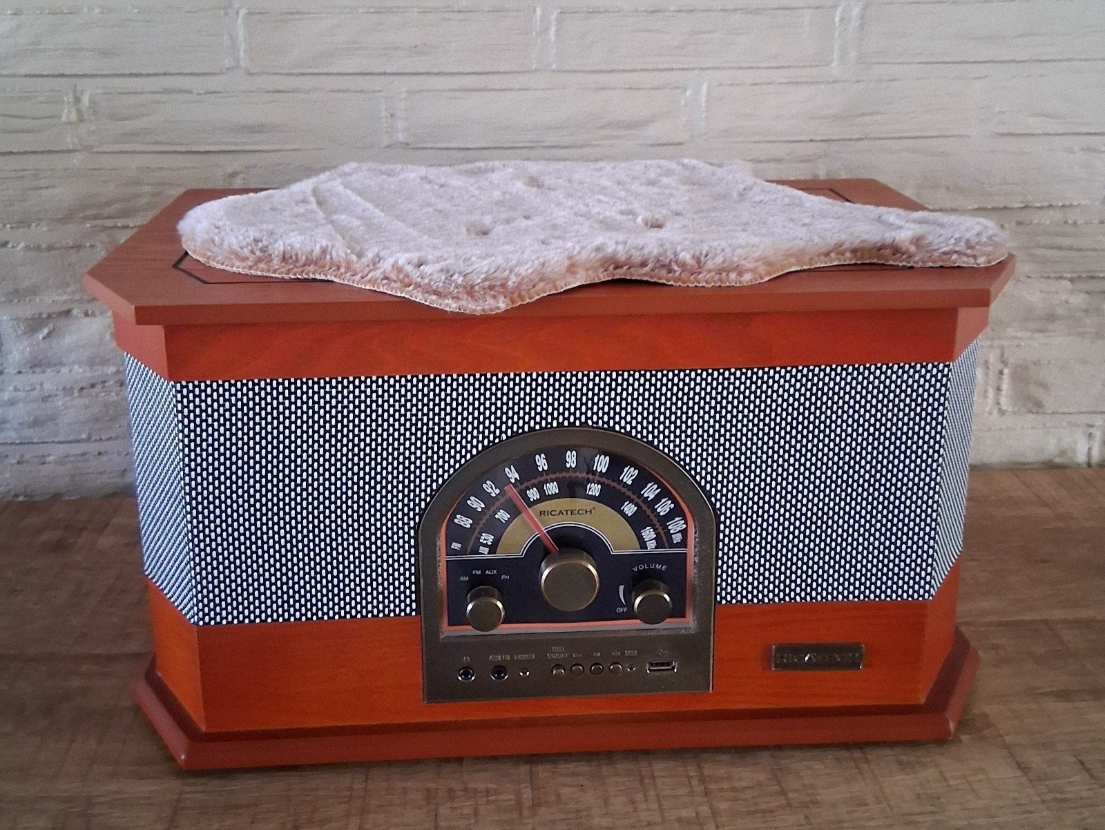 Retro platenspeler met radio en usb, Audio, Tv en Foto, Platenspelers, Ophalen