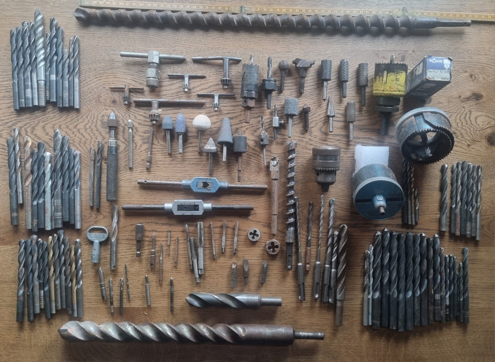 Grote collectie boren, tappen en ander gereedschap, Ophalen of Verzenden, Gebruikt, Overige merken