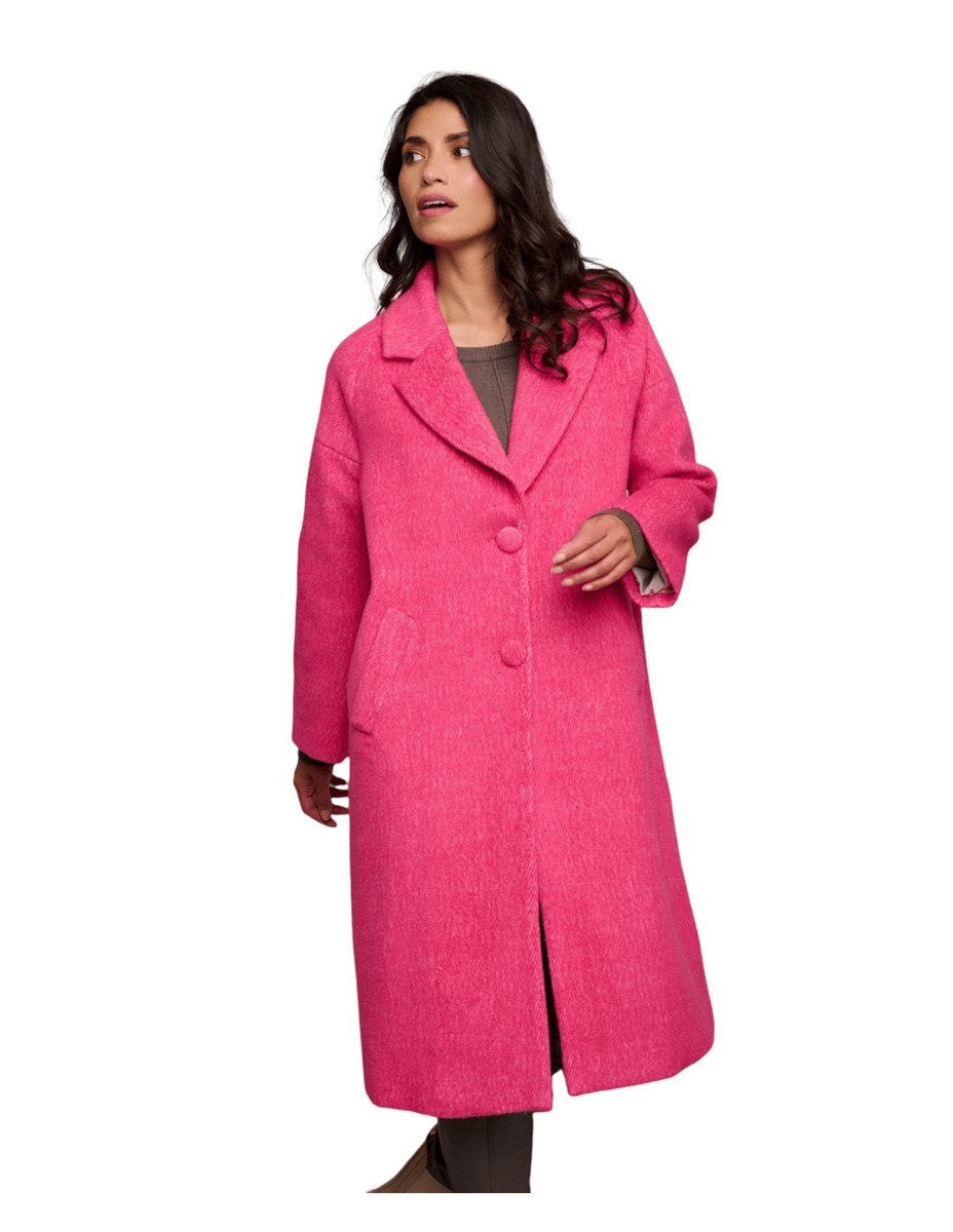 Rino & Pelle coat dames jas lang barberry Jano mt 42 XL, Ophalen of Verzenden, Zo goed als nieuw, Maat 46/48 (XL) of groter, Roze