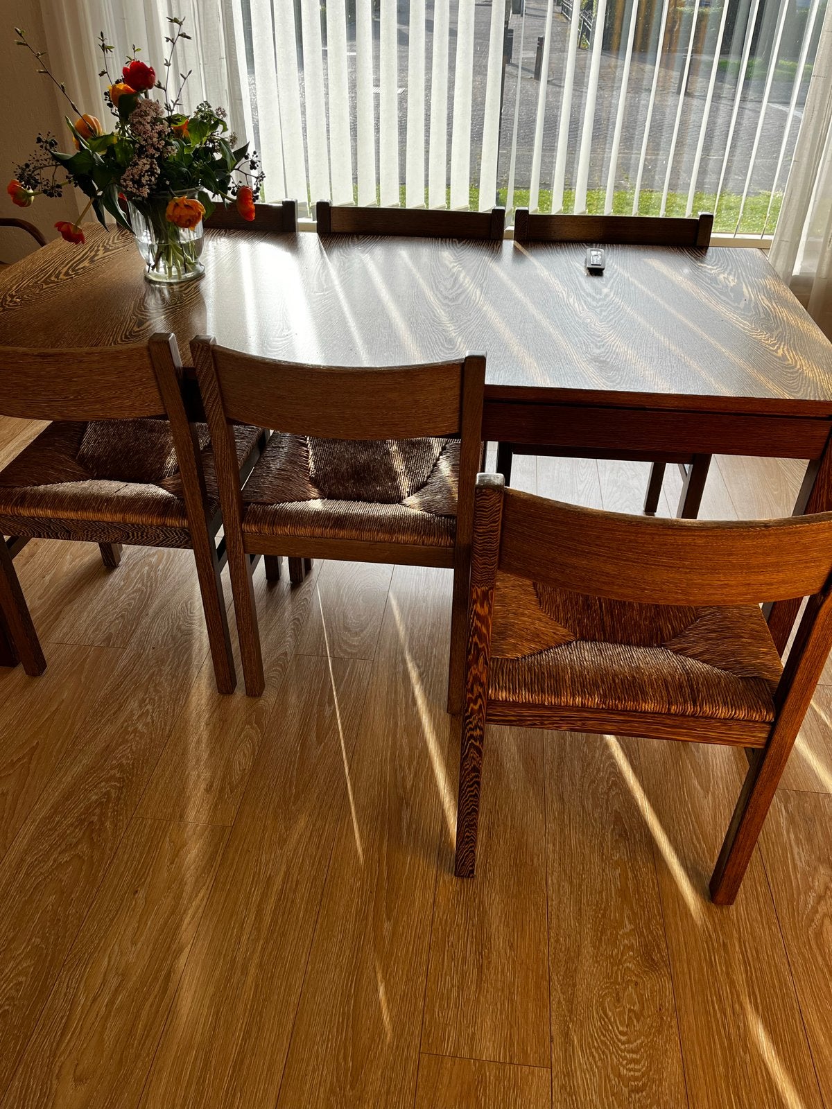 Vintage eettafel jaren '60 met 6 stoelen, Ophalen