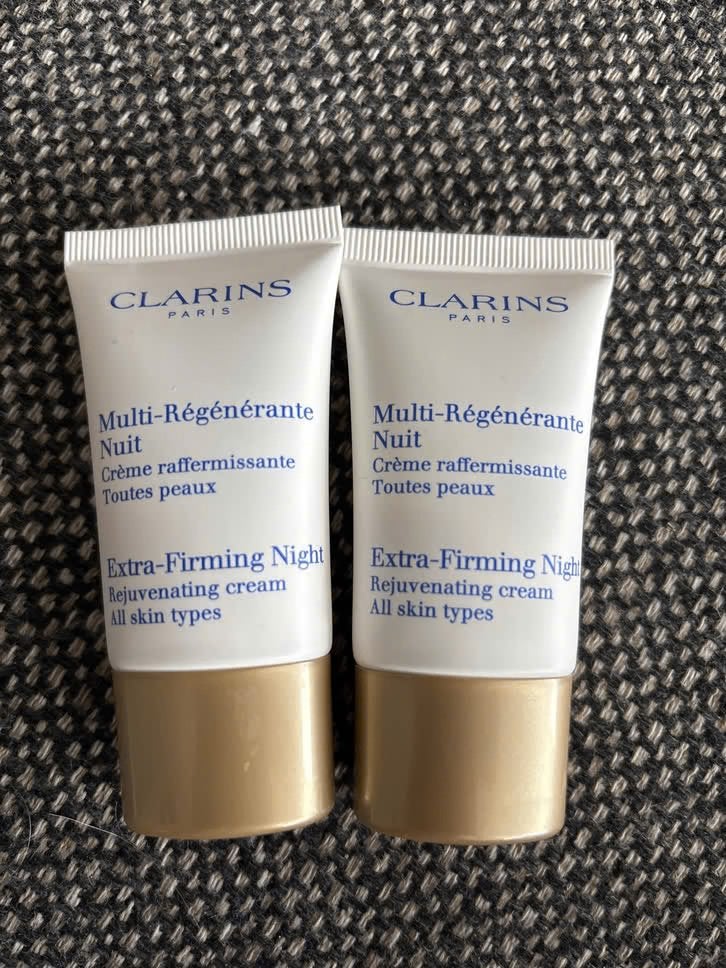 Clarins Multi-Régénérante Nuit Extra-Firming Nachtcrème 2x15, Ophalen of Verzenden, Nieuw, Gehele gezicht, Verzorging