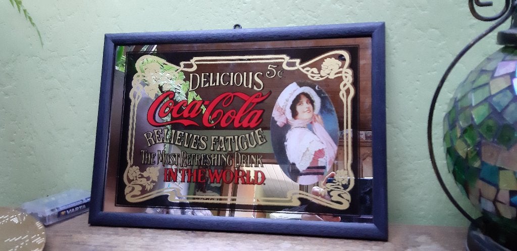 Reclamespiegel Coca-Cola, Verzamelen, Merken en Reclamevoorwerpen, Ophalen of Verzenden, Nieuw, Reclamebord