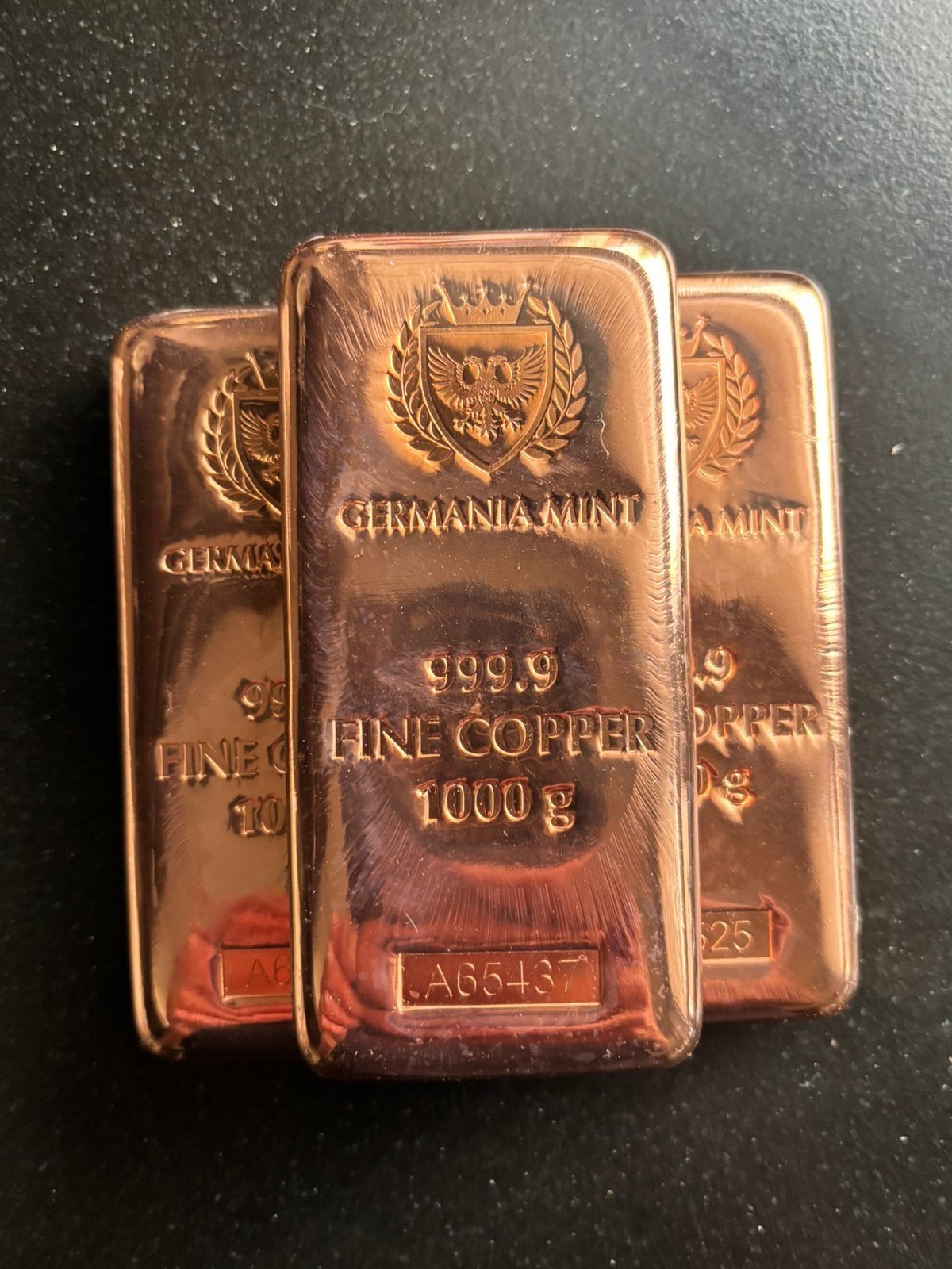 Germania Mint 1 kilo koper baren! Genoeg voorraad! Baar, Ophalen of Verzenden, Zilver