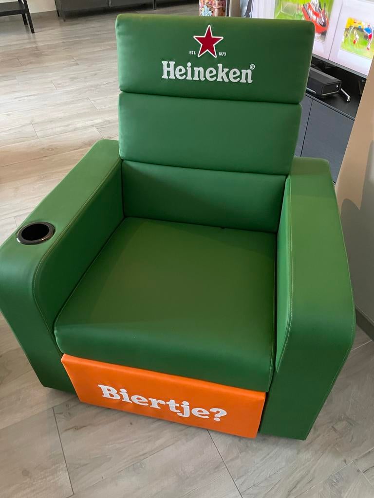 Heineken WK Stoel met Koelvak en Bekerhouder, Ophalen, Kunststof, Overige kleuren, Zo goed als nieuw