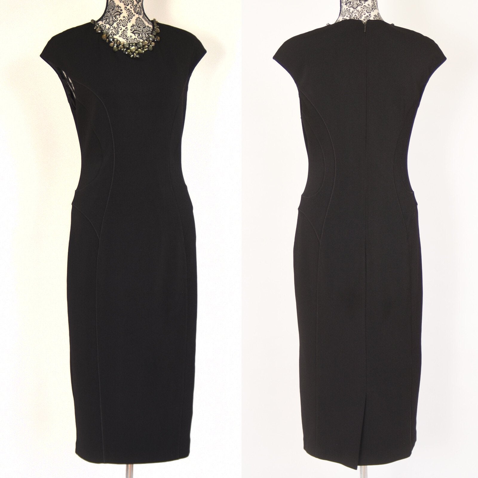 Ted Baker atijlvole jurk zwart met steentjes accent Ted2=36, Kleding | Dames, Jurken, Verzenden, Zwart, Zo goed als nieuw, Maat 36 (S)