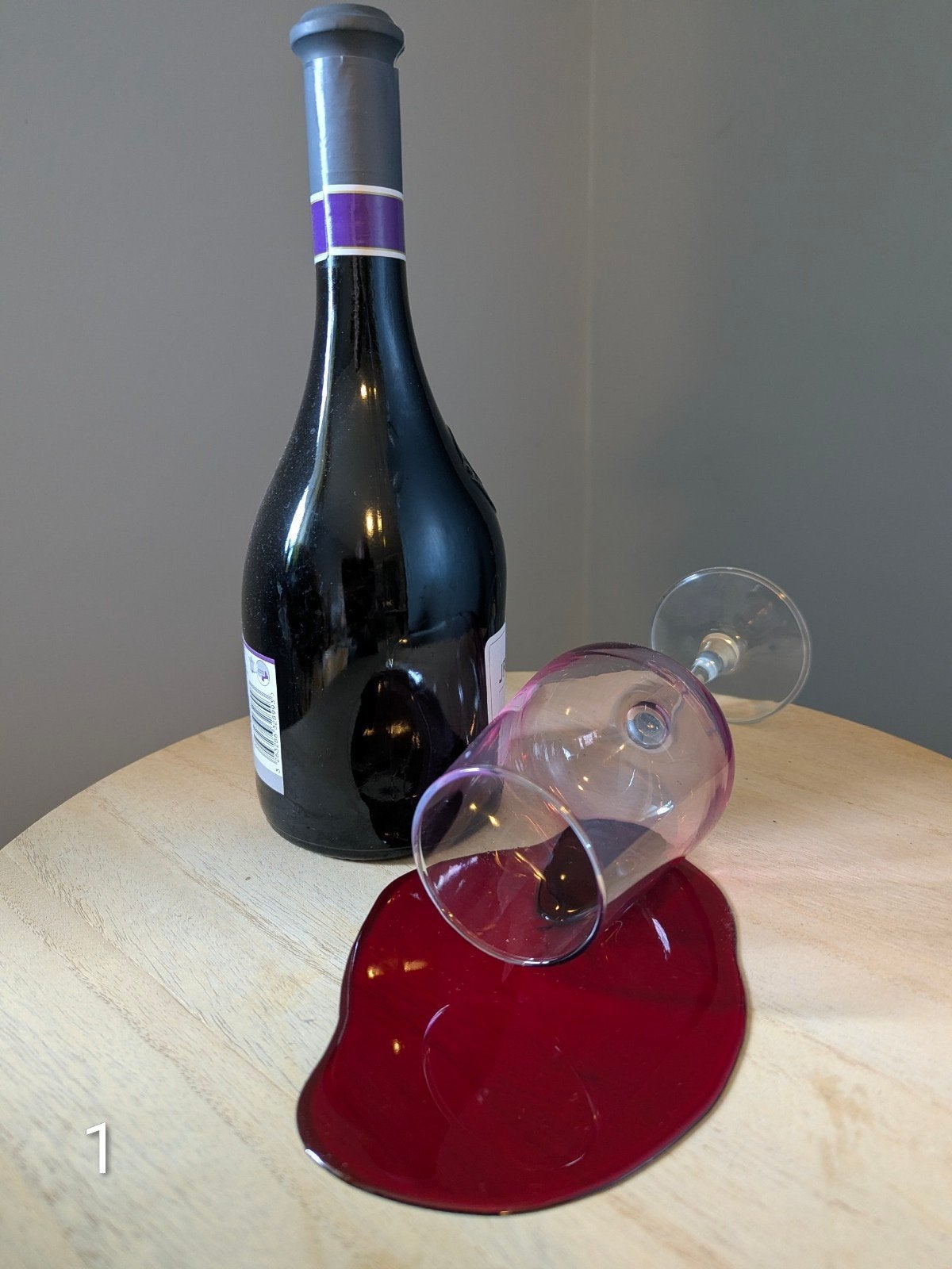 Decoratie " omgevallen wijnglas", Huis en Inrichting, Verzenden, Nieuw