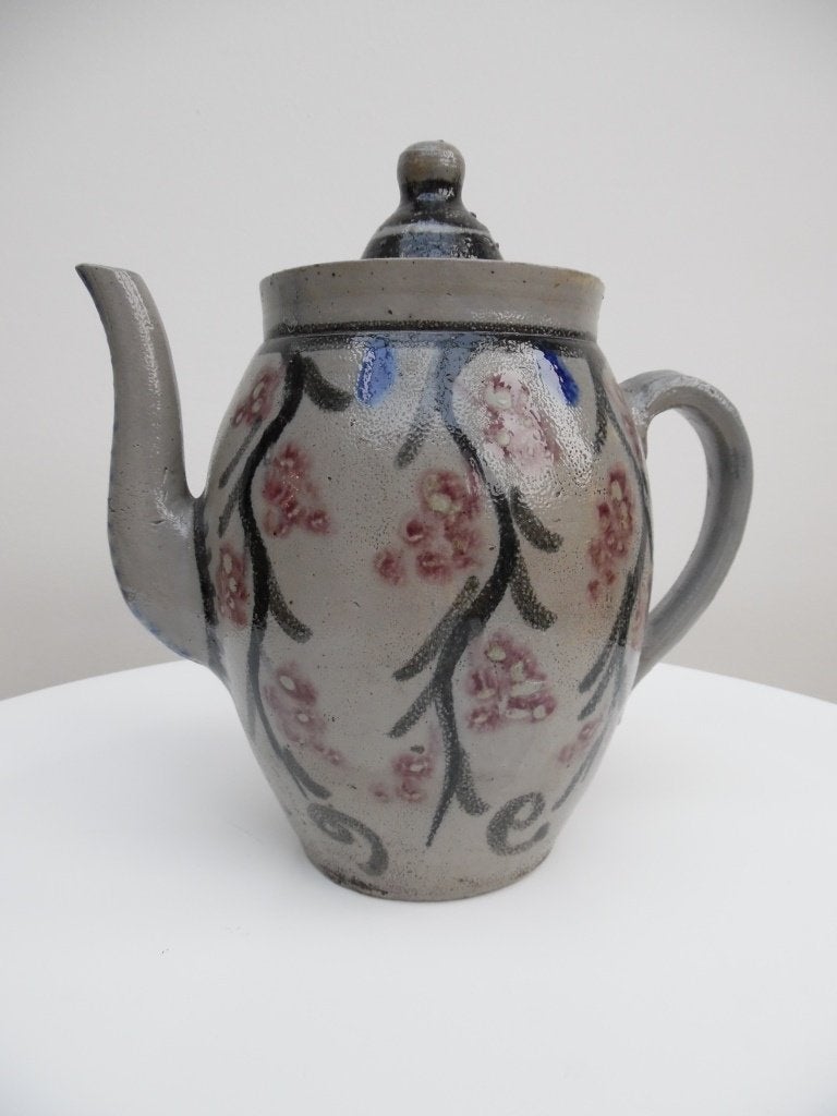 19e eeuwse steengoed koffiepot of theepot, Westerwald (D.), Antiek en Kunst, Ophalen
