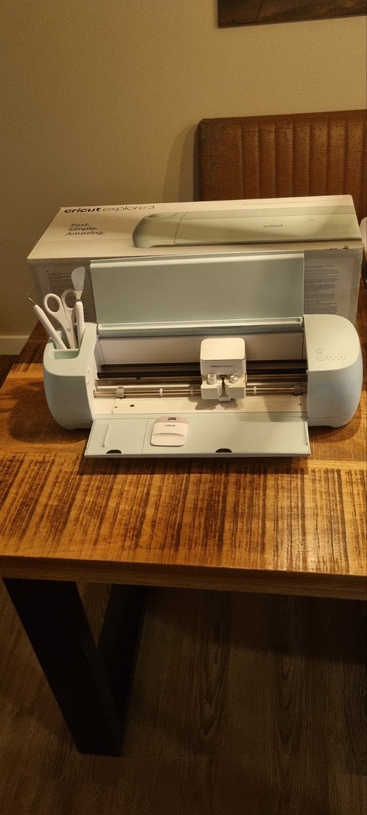 Cricut Explore 3 + Cricut EasyPress Mini + veel accessoires, Ophalen, Gebruikt, Meerkleurig, Kunststof