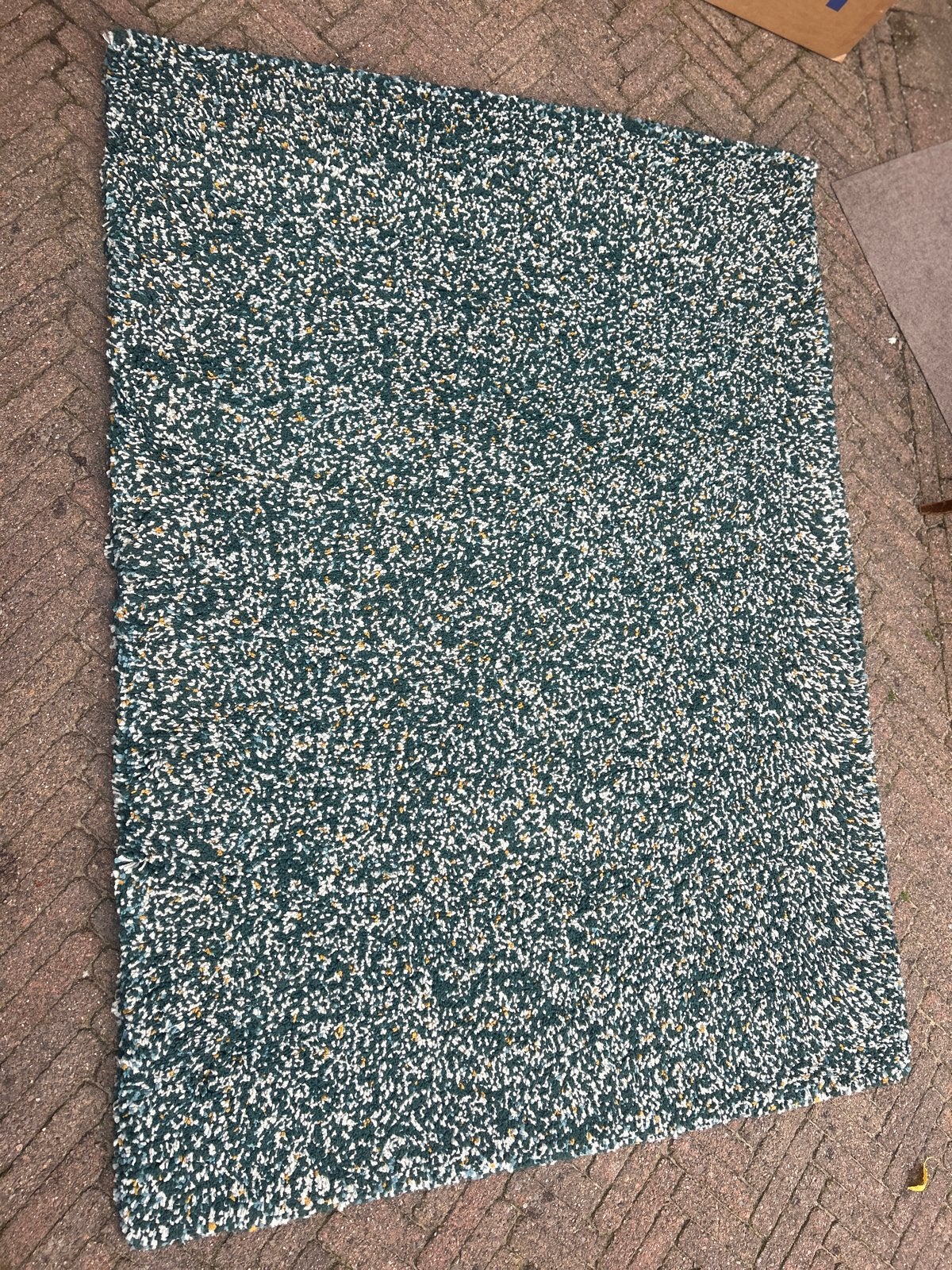 Ikea Vloerkleed Groen/Wit 180x132 cm, Ophalen, Gebruikt, 100 tot 150 cm, 150 tot 200 cm