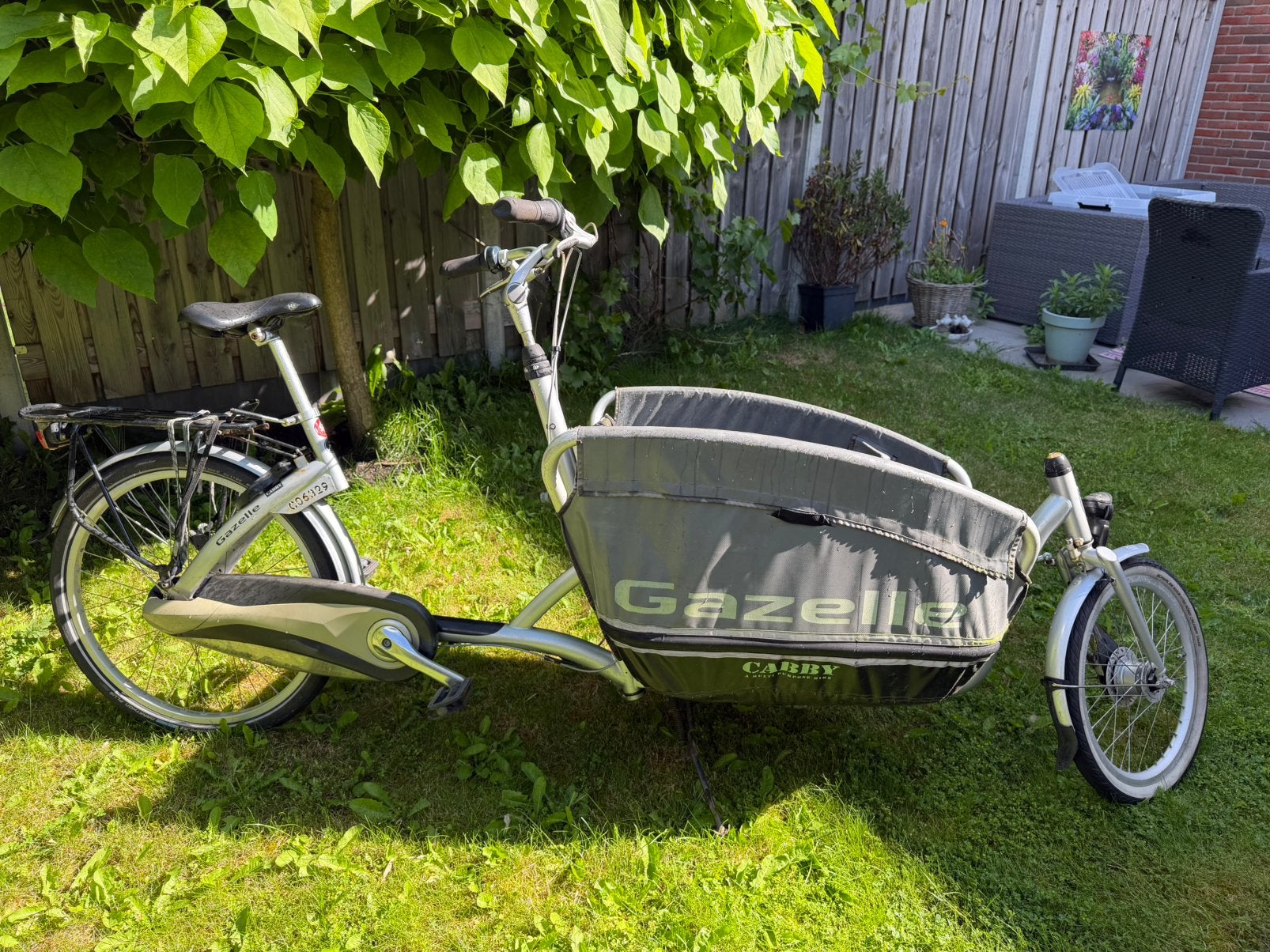 Gazelle bakfiets Cabby, Fietsen en Brommers, Ophalen, Gebruikt, 2 kinderen, Gazelle