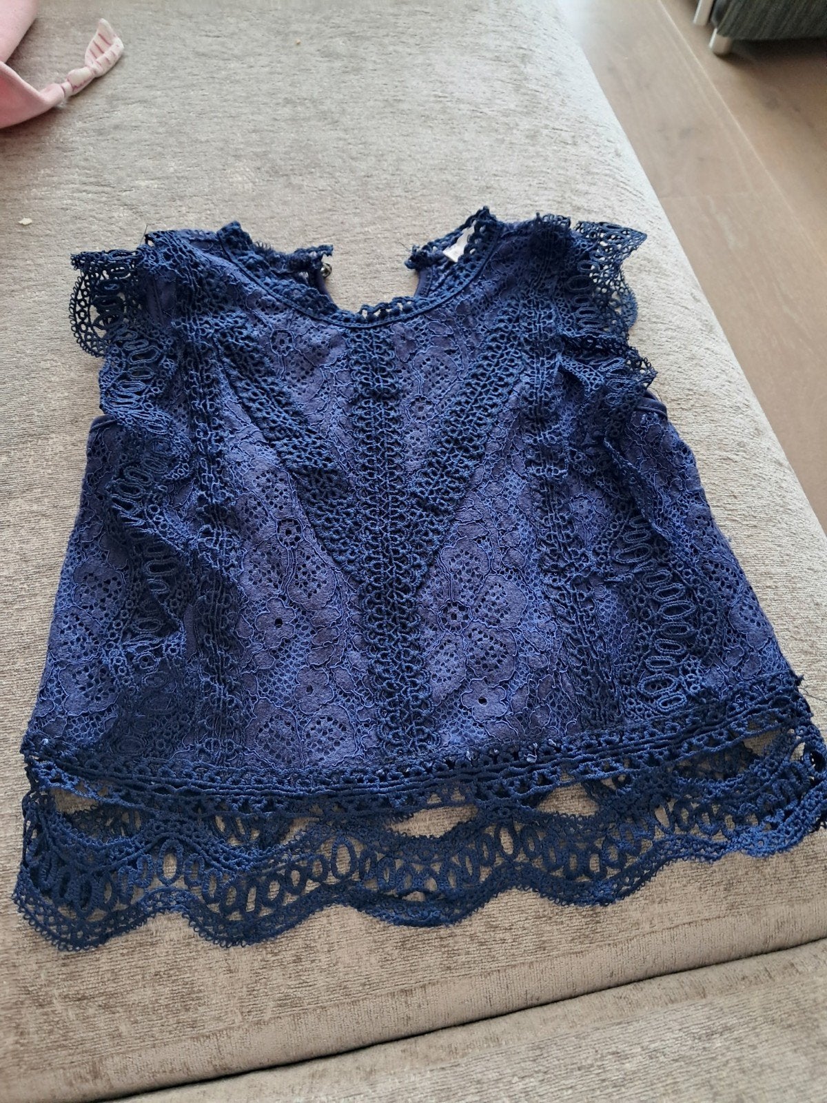 blouse mt 98 van broderie is zéér mooi splinternieuw, Maat 38/40 (M), Overige typen, Wit, Nieuw
