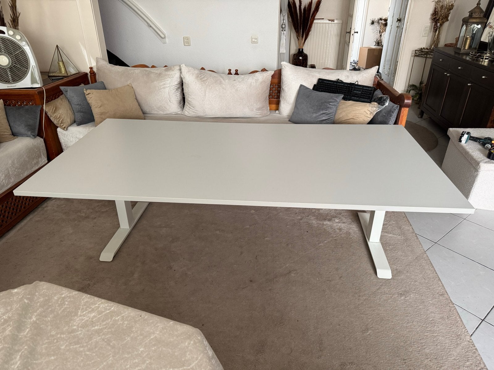 Elektrisch verstelbaar zit-sta bureau 200x100 cm, Ophalen, Gebruikt