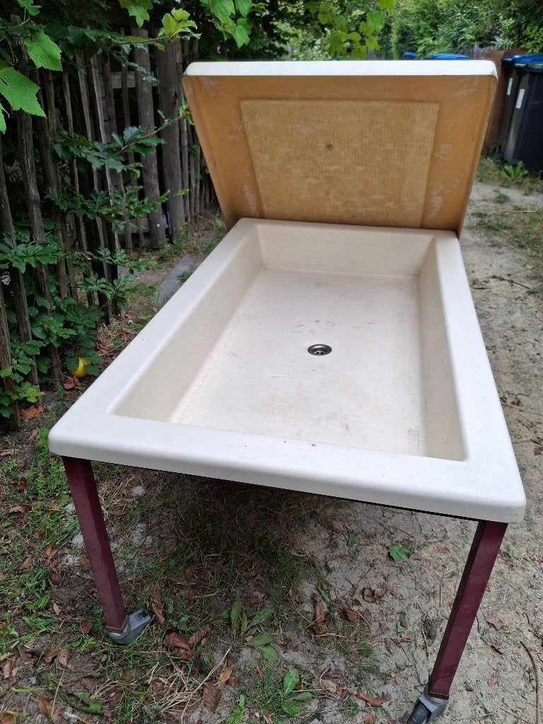 Zandtafel watertafel speeltafel basisschool met wielen, Ophalen, Gebruikt