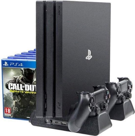 Luxe Multifunctionele Standaard Ps4 slim/ Ps4 pro+ventilator, Ophalen, Overige typen, Zo goed als nieuw, PlayStation 4