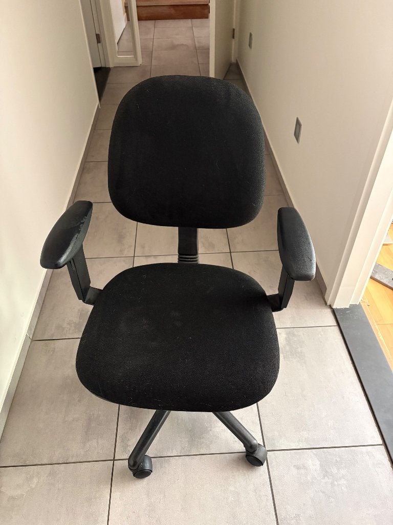 Bureau stoel, Huis en Inrichting, Ophalen, Stof, Zwart, Zo goed als nieuw