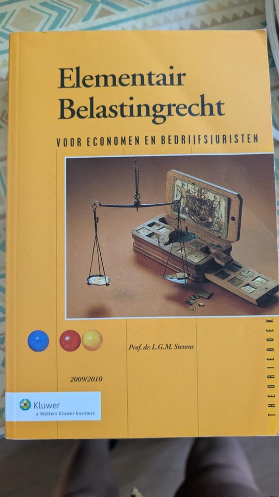 Elementair Belastingrecht voor Economen en Bedrijfsjuristen, Ophalen of Verzenden, Prof. dr. L.G.M. Stevens, Gamma, WO