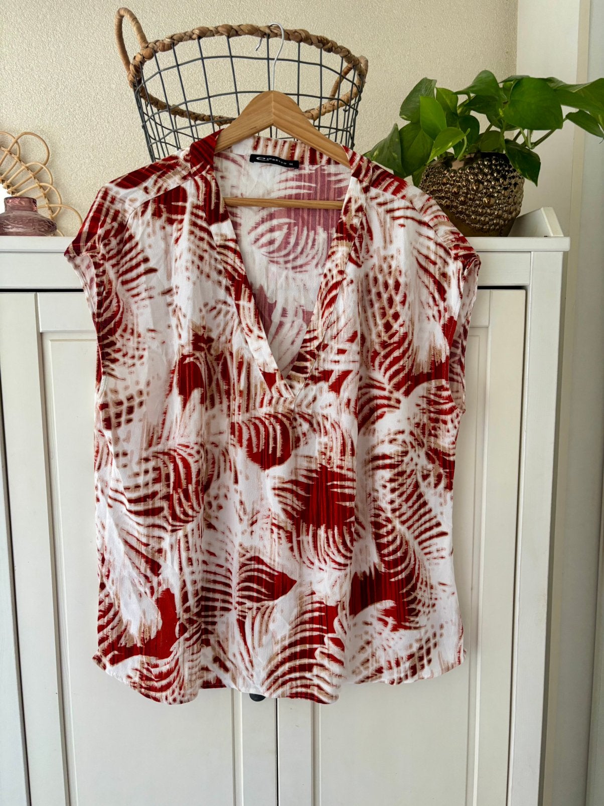 Expresso viscose top maat 44, Kleding | Dames, Ophalen of Verzenden, Zo goed als nieuw, Maat 42/44 (L), Beige