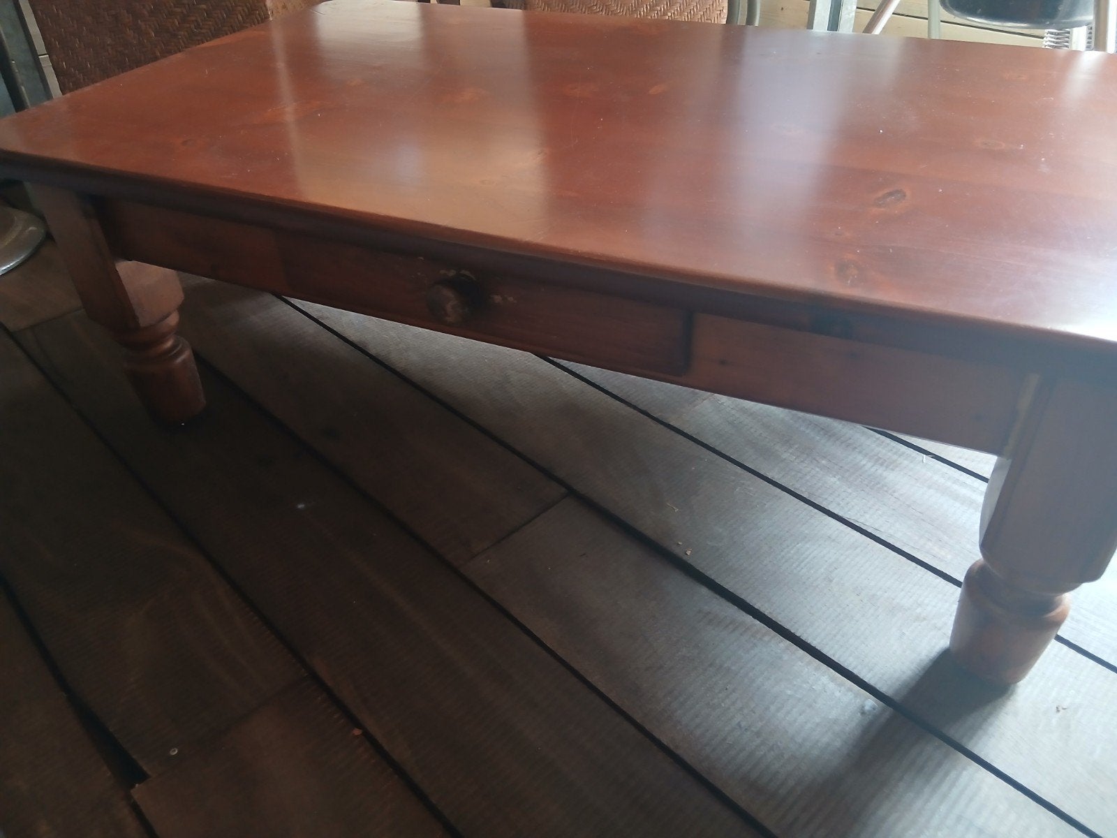 Houten salontafel T.E.A.B, Huis en Inrichting, Ophalen, 100 tot 150 cm, 50 tot 100 cm, Minder dan 50 cm