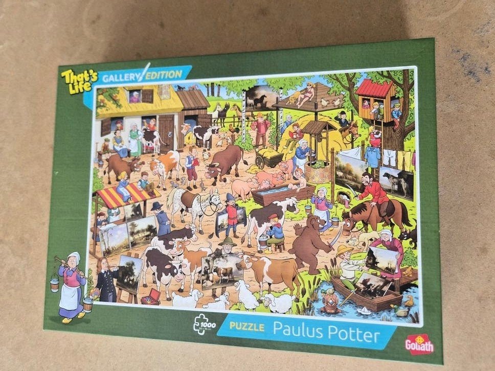 Goliath That's Life puzzel Paulus Potter 1000 stukjes, Hobby en Vrije tijd, Denksport en Puzzels, Ophalen of Verzenden
