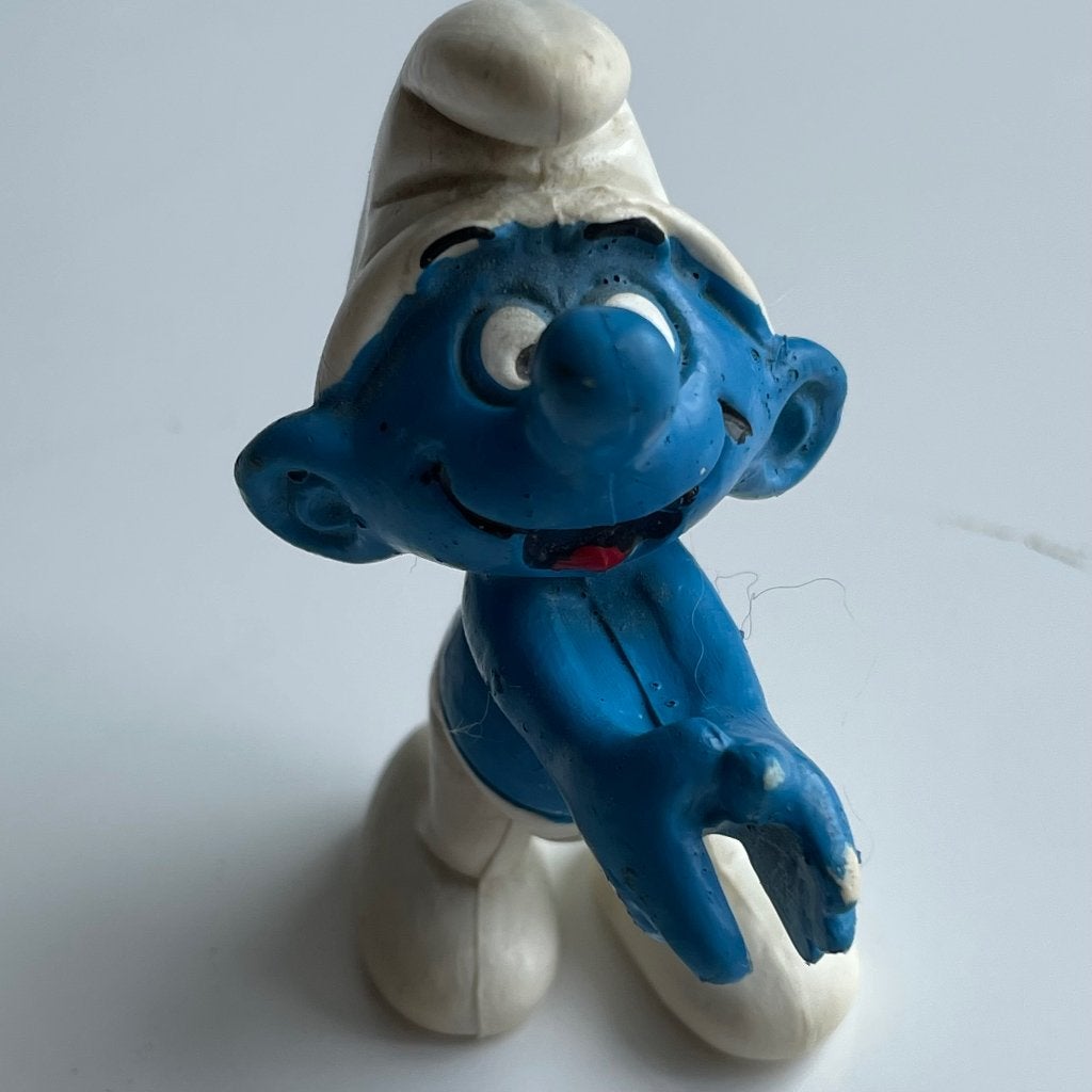 Vintage Smurf Peyo 1980 Schleich W. Germany, Verzamelen, Ophalen of Verzenden, Gebruikt, Overige Smurfen, Poppetje, Figuurtje of Knuffel