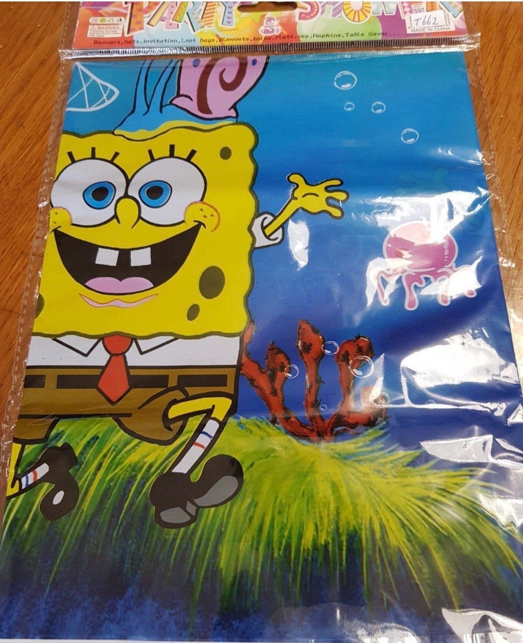 spongebob tafelkleed nr T662, Ophalen of Verzenden, Nieuw, Versiering, Verjaardag