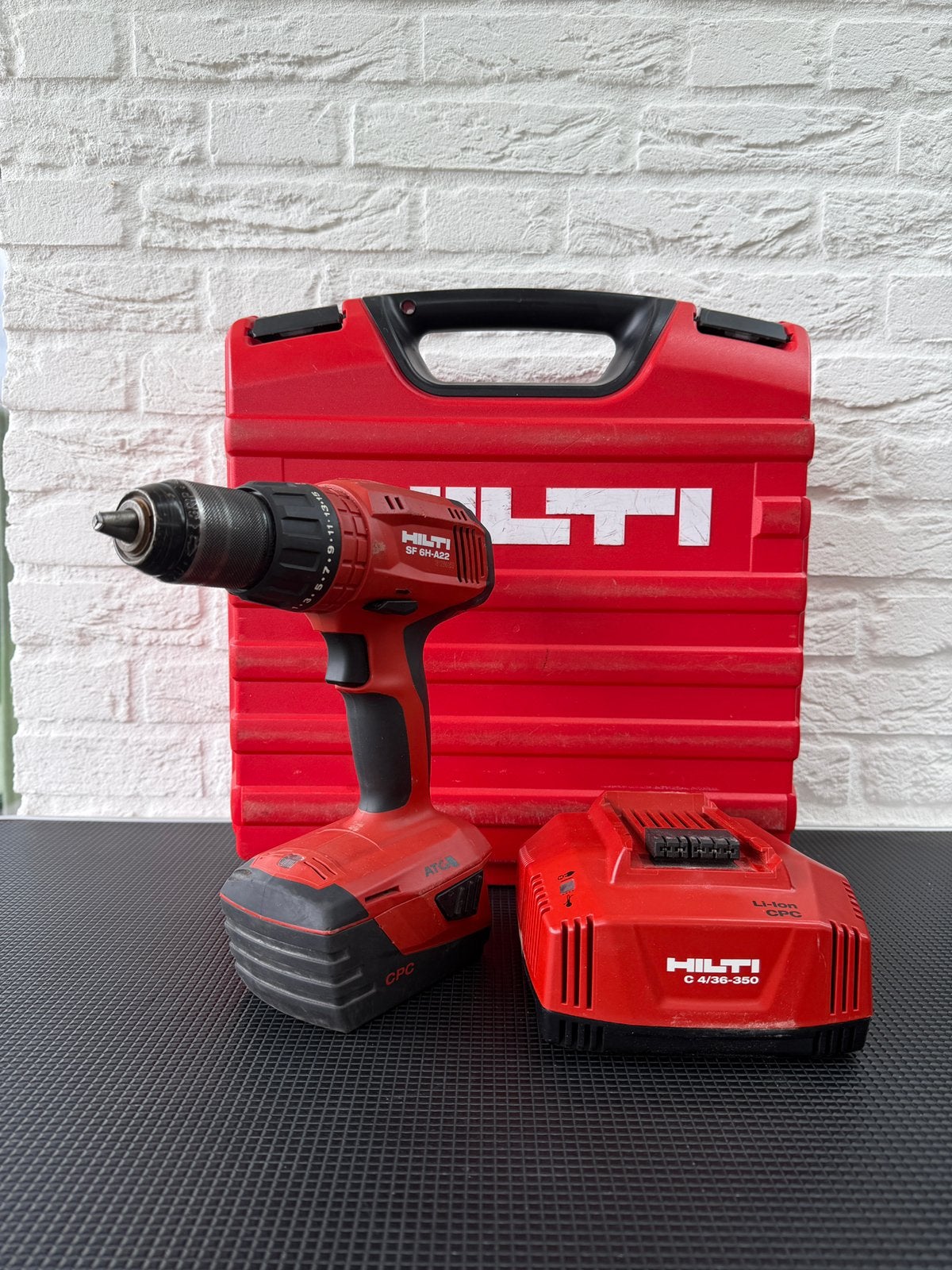 Hilti SF 6H-A22 + B22 5,2Ah + C4/36-350 + koffer, Ophalen of Verzenden, Gebruikt, Boor- en Schroefmachine, Variabele snelheid