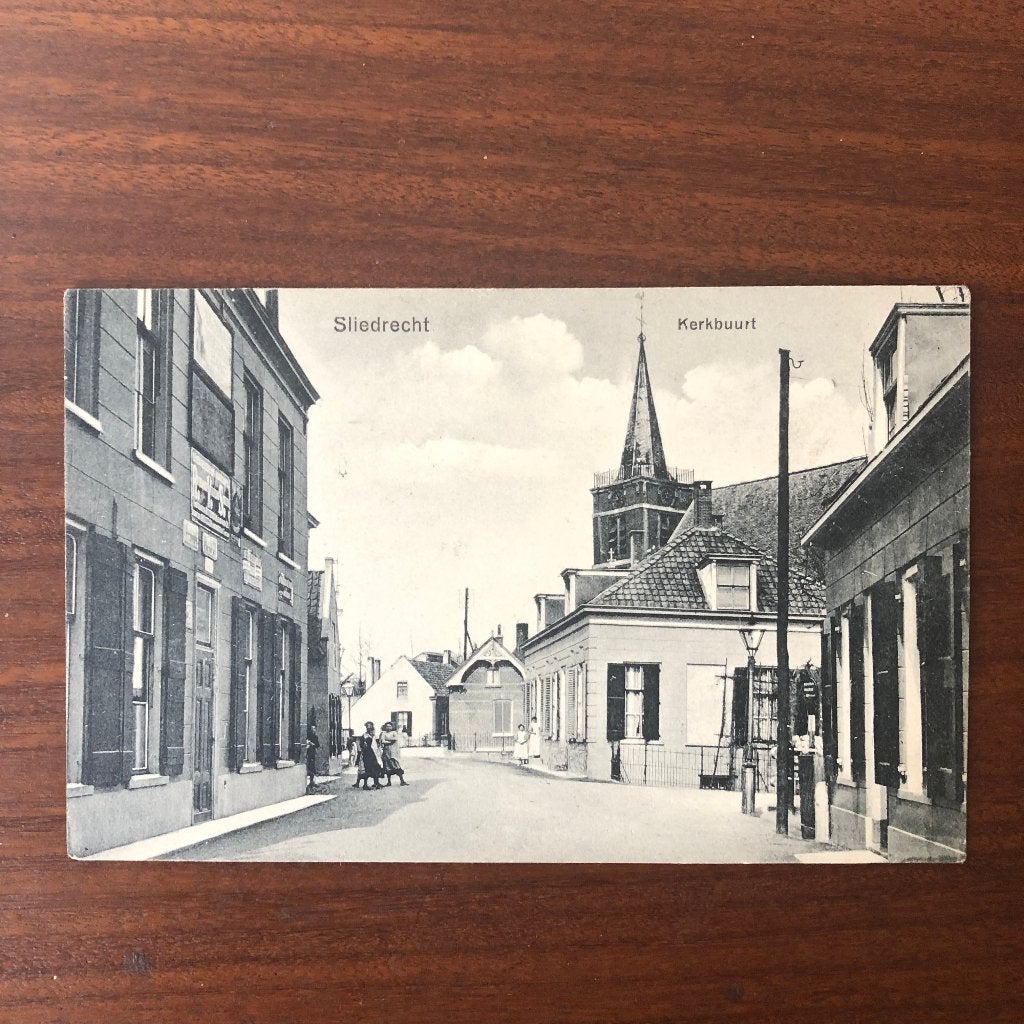 Ansichtkaart kerkbuurt Sliedrecht (1919), Verzamelen, Verzenden, Voor 1920, Gelopen, Zuid-Holland