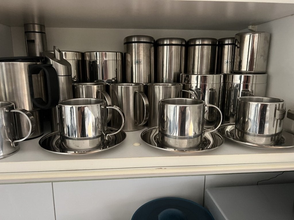 RVS Zack kopjes bekers enz. bussen enz, Overige merken, Ophalen of Verzenden, Zo goed als nieuw, Overige stijlen