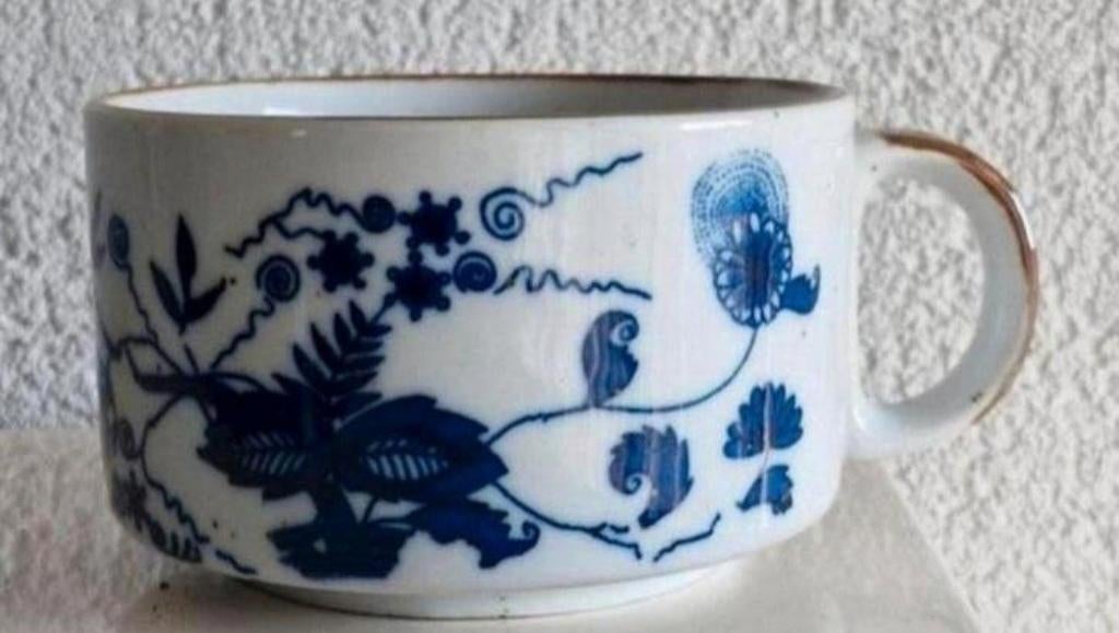 Soepkom met Blauw motief, Ophalen of Verzenden, Zo goed als nieuw, Overige stijlen, Kom(men)