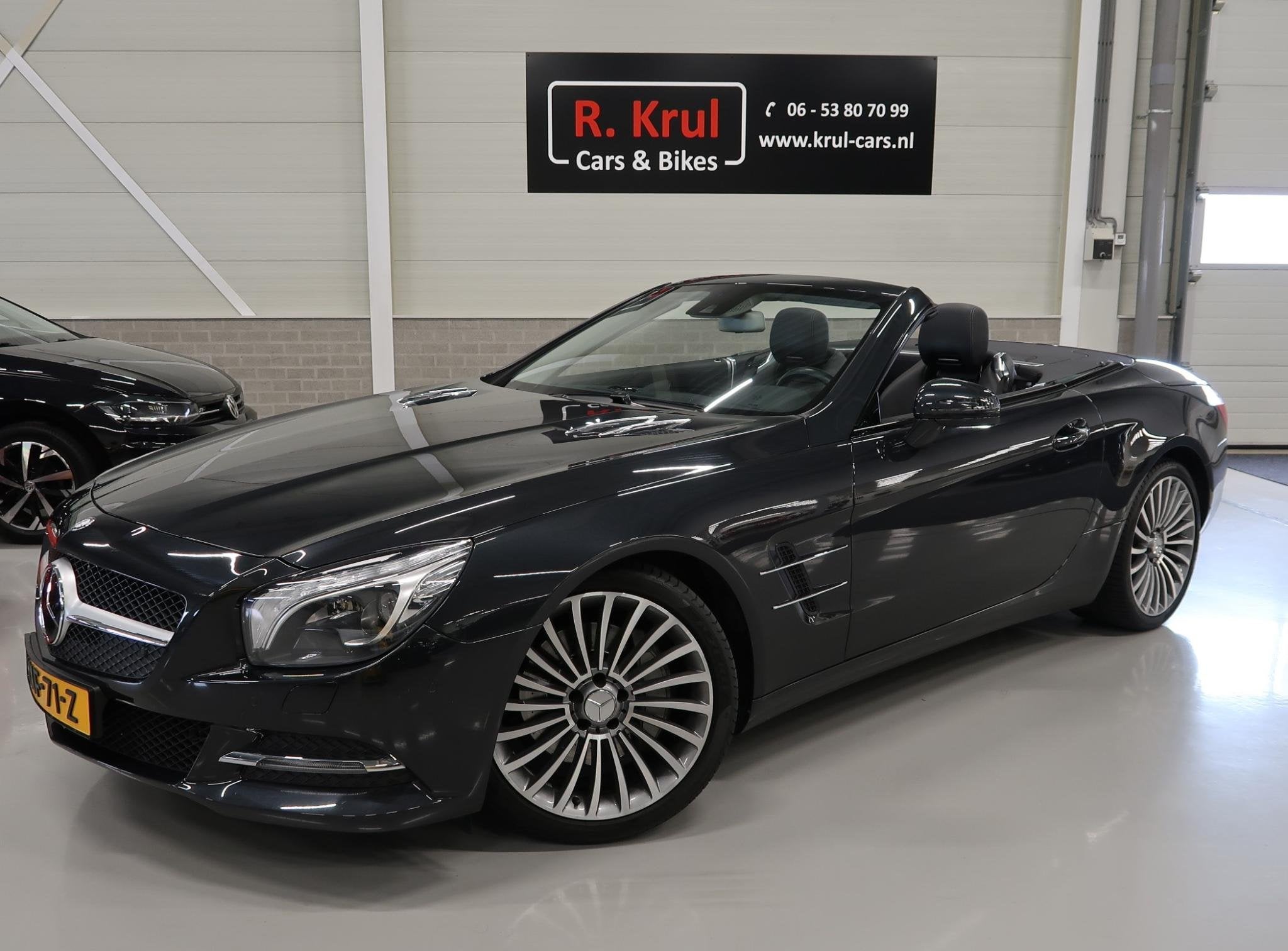 Mercedes-Benz SL-klasse 350 Cabrio Panoramadak H&K Leer Nekv, Automaat, Euro 5, Gebruikt, Zwart