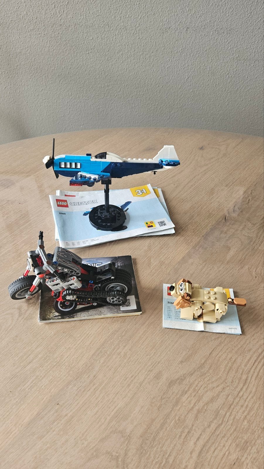 Lego creator 31160 en 30666 lego technic 42132, Lego, Ophalen of Verzenden, Zo goed als nieuw, Inclusief instructies