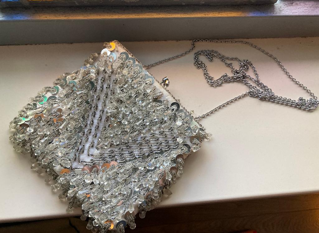 Vintage antiek kralentasje kniptasje avondtasje Charleston, Sieraden, Tassen en Uiterlijk, Tassen | Damestassen, Ophalen of Verzenden