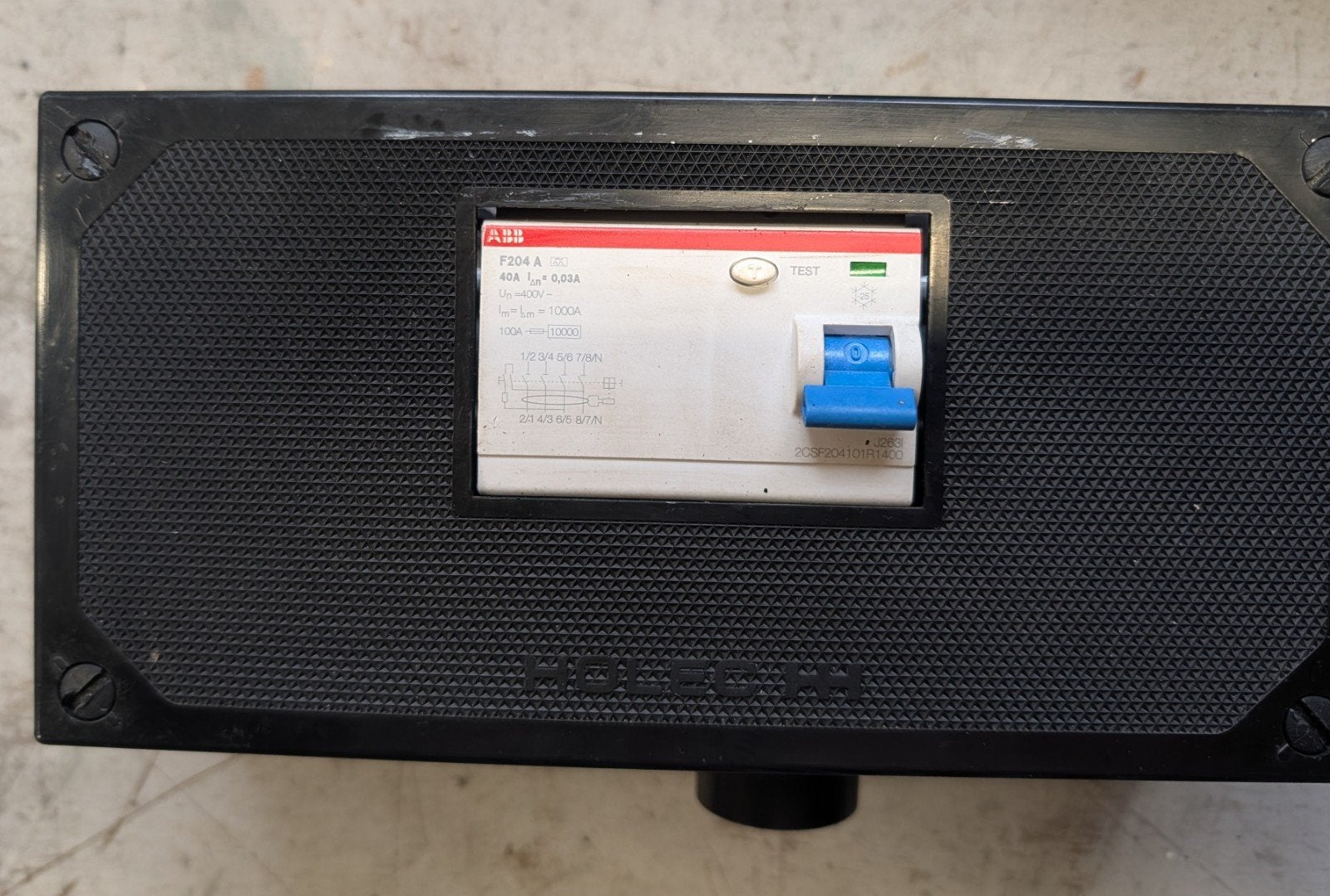 ABB F204 A aardlekschakelaar 40A 0.03A, Ophalen of Verzenden, Gebruikt, ABB, Aardlekschakelaar