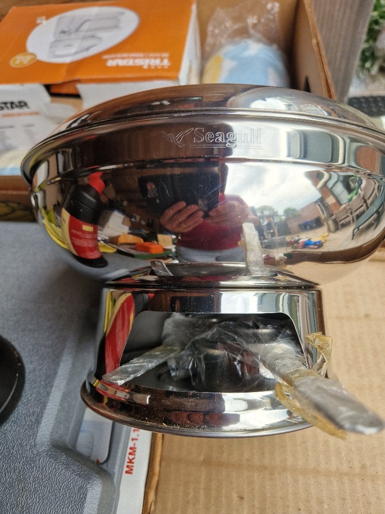 Seagull RVS Fondueset - Zonder Netjes, Witgoed en Apparatuur, Fonduesets, Ophalen of Verzenden, Gebruikt, Brander, Fondueset