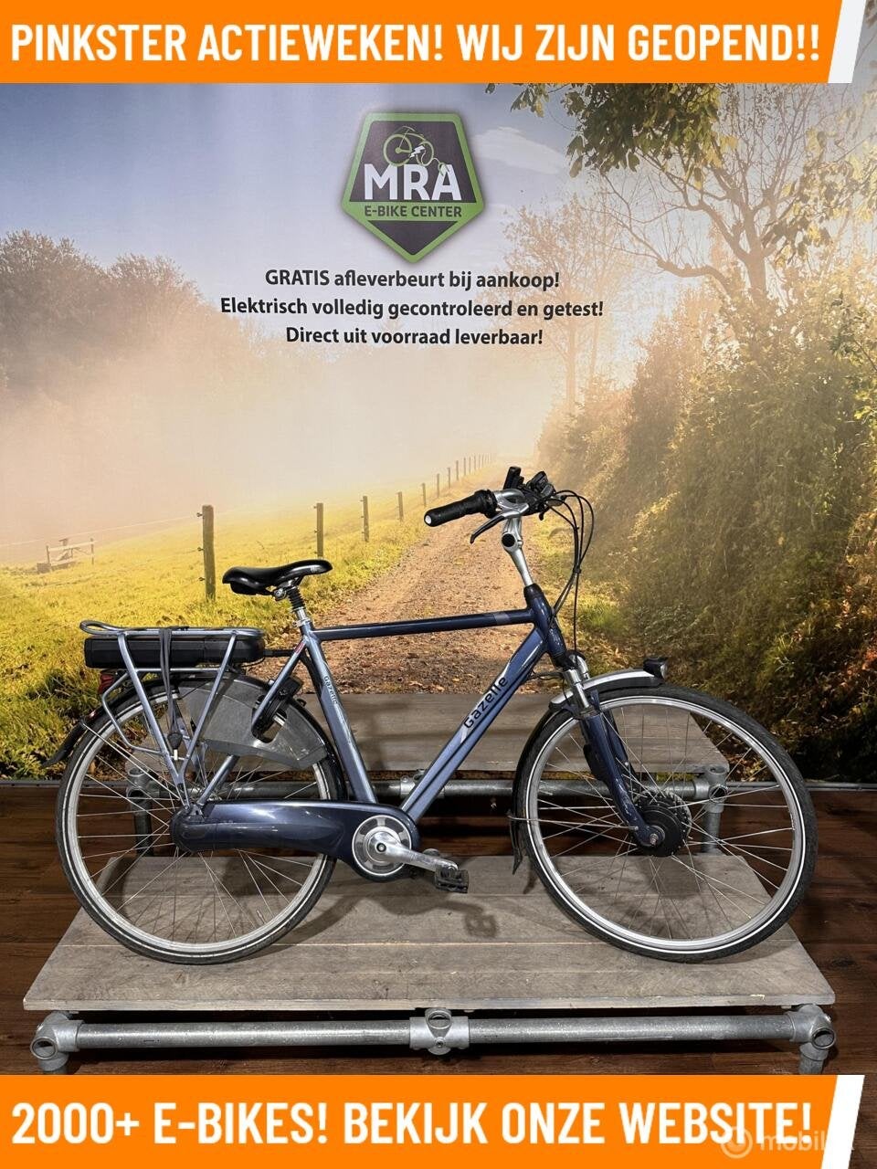 Gazelle Grenoble elektrische fiets met voorwiel motor!, Fietsen en Brommers, Elektrische fietsen, Gazelle
