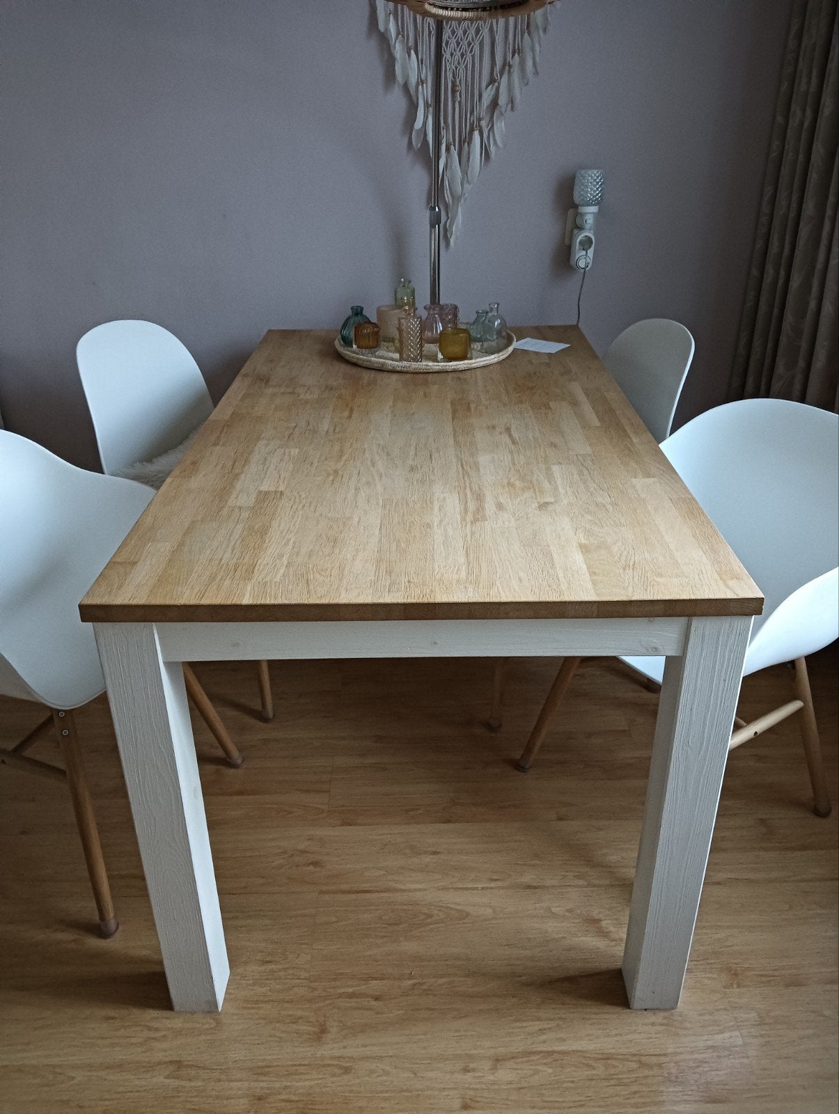 Eettafel met 4 stoelen - Modern en Stijlvol, Ophalen, Gebruikt, 100 tot 150 cm, Modern, Scandinavisch