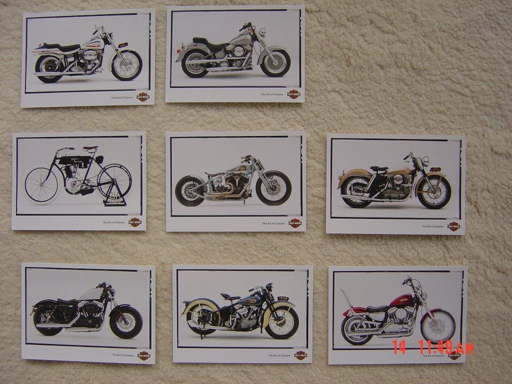 8 verschillende Harley Davidson ansichtkaart ansichtkaarten, Ophalen of Verzenden, 1980 tot heden, Voertuig