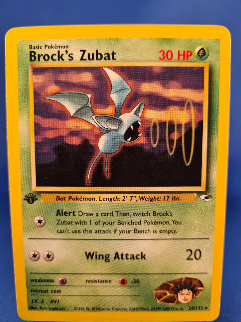 Brock's Zubat 24/132 - Gym Heroes (1st edition), Verzenden, Gebruikt
