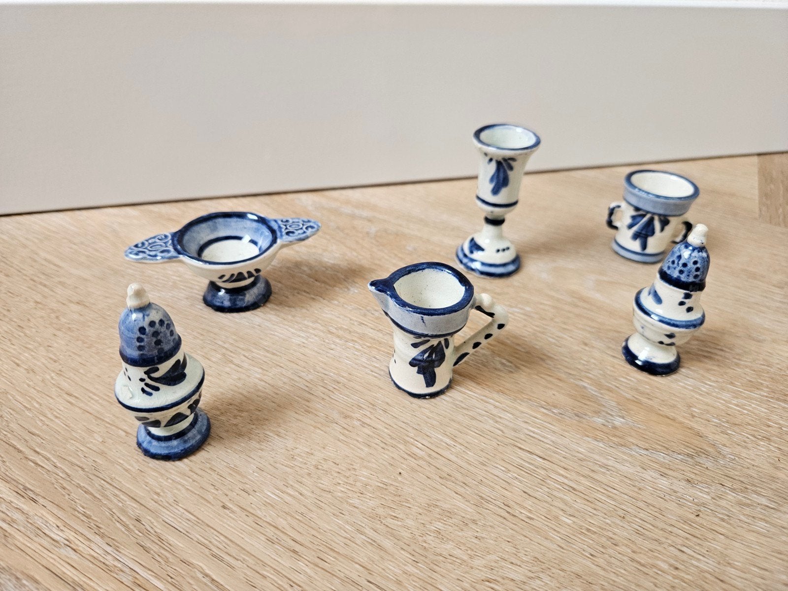 Delfts blauw miniatuur servies setje, Ophalen of Verzenden