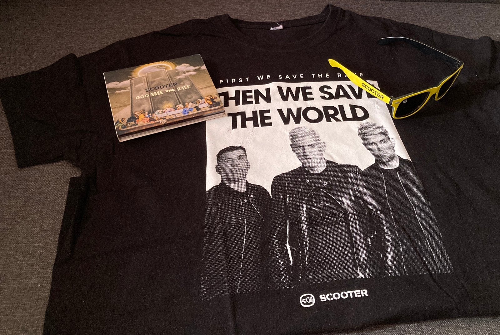 Scooter God save the rave tour 2022: Shirt XL, CD, zonnebril, Ophalen of Verzenden, Zo goed als nieuw, Kleding