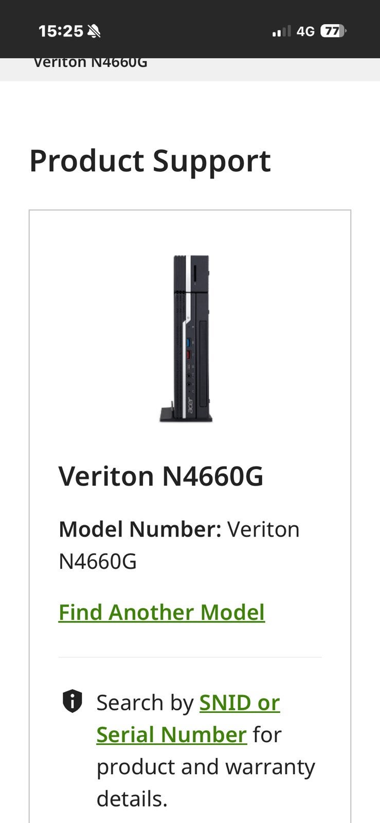 Acer veriton N4660G, Ophalen, Gebruikt, 2 tot 3 Ghz, 8 GB