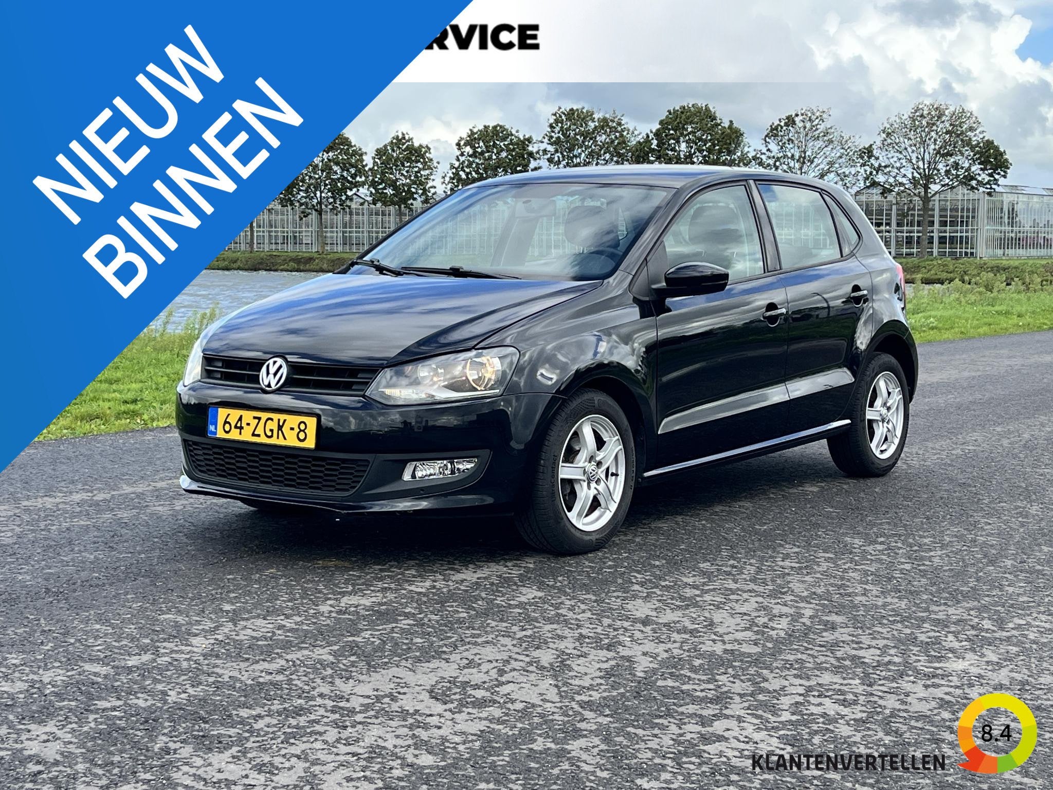 Volkswagen Polo 1.2 TSI BlueMotion Comfort Edition Airco, cr, Voorwielaandrijving, Euro 5, Stof, Zwart