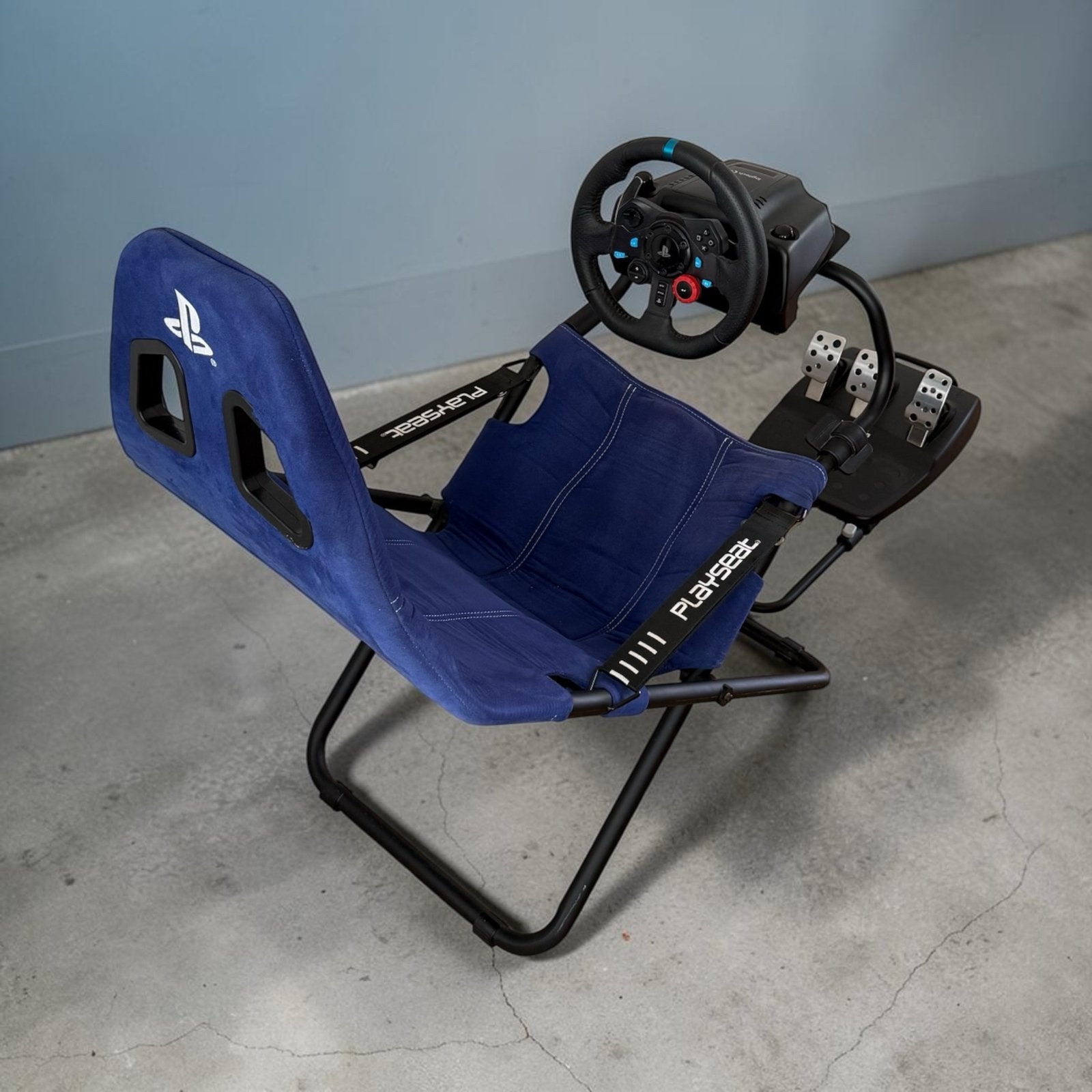 Playseat Challenge Blue Edition met Logitech G29, Ophalen, Zo goed als nieuw, Playseat of Racestoel, PlayStation 4