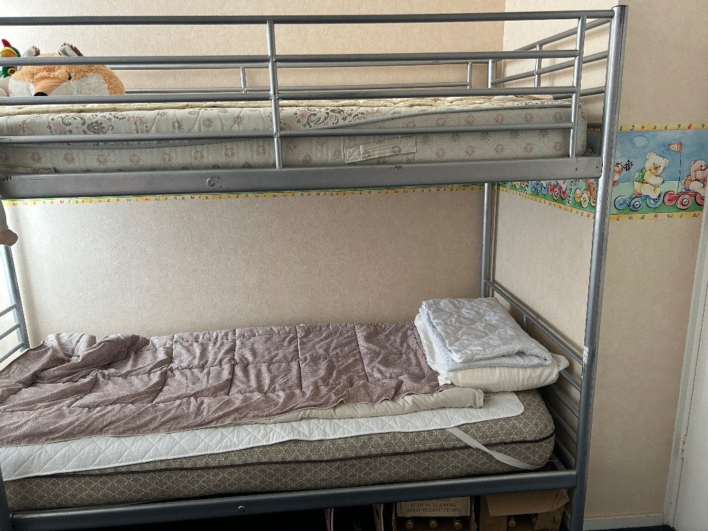 Stalen stapelbed, Ophalen, Gebruikt, 90 cm, 160 tot 180 cm