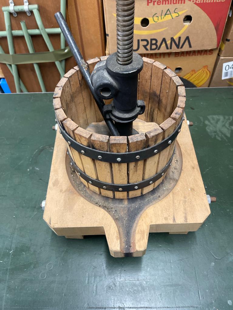 Vintage Fruitpers - Handmatige Houten Sapmaker, Ophalen, Gebruikt, Handmatig, Sapcentrifuge