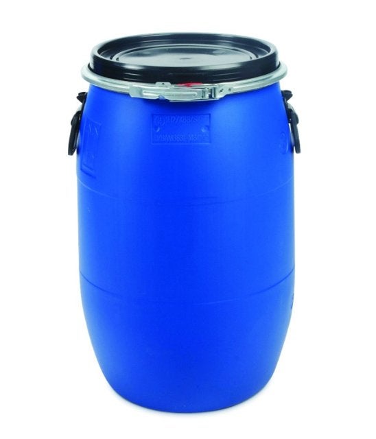 Kunststof vat 30 L met deksel, blauw stevig afsluitbaar 2st., Minder dan 75 liter, Ophalen, Nieuw, Kunststof